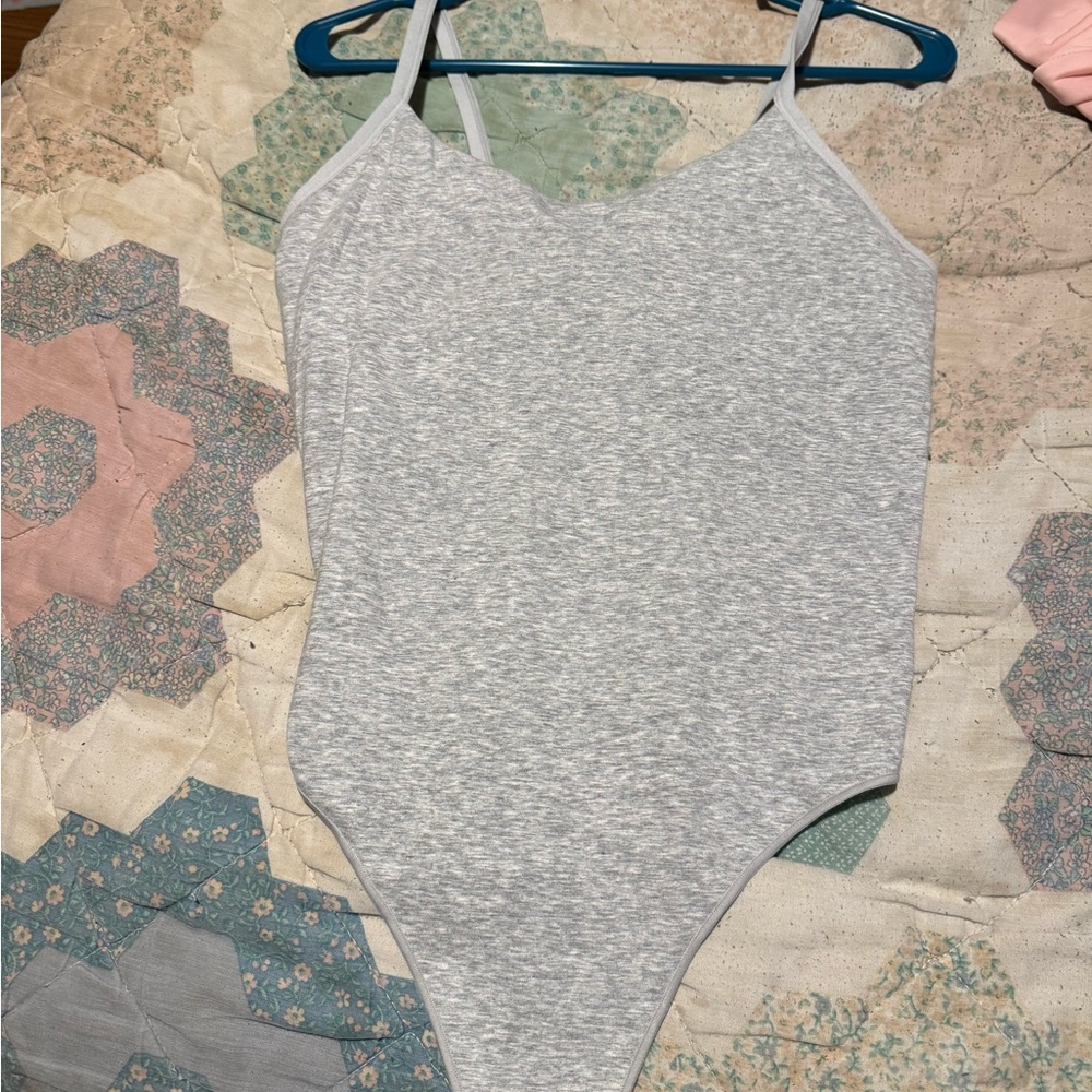 Auden Light Gray Thong Bodysuit